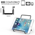Foldable Tablet Stand, Universal Adjustable Portable Metal Holder Cradle for 7-8" Tablets Black