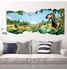 Cartoon Dinosaur Wall Sticker Green/Blue/Brown 50x90centimeter