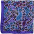 Astex Women's Silk Floral Hand Rolled Purple Scarf, 100 x 100cm
