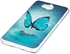 For Huawei Y5 (2017) / Y6 (2017) - IMD Noctilucent TPU Protection Phone Case - Shining Blue Butterfly
