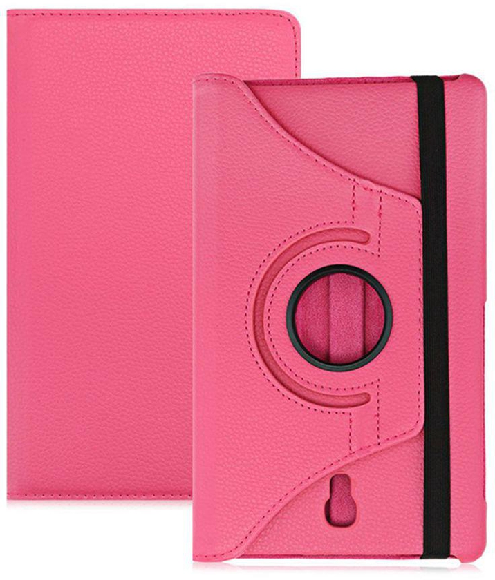 360 Degree Rotating Case Stand Protective Case Cover For Samsung Galaxy Tab S 8.4 SM-T700/T705 Rose Madder