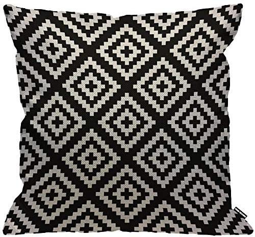 HGOD DESIGNS Black and White Jagged Cushion Cover,Geometric Abstract Throw Pillow Case Home Decorative for Men/Women Living Room Bedroom Sofa Chair 18X18 Inch Pillowcase 45X45cm