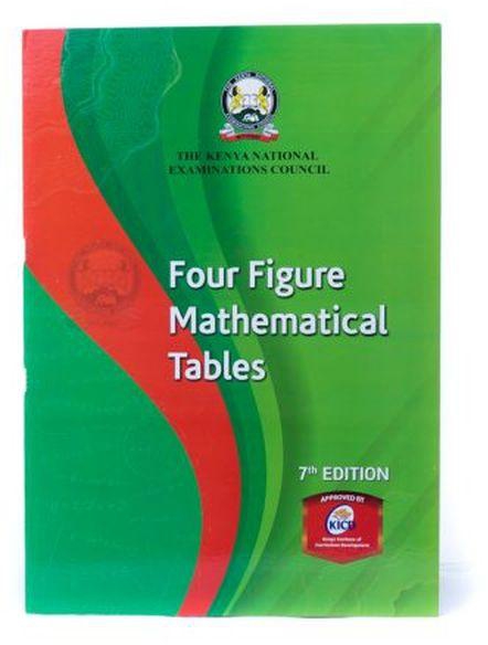 Generic KNEC Four Figure Mathematical Tables 7th Edition