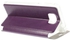 Ozone Leather Cover w/ Full Touchable Window for Samsung Galaxy Alpha SM-G850F SM-G850A  - Purple