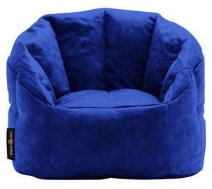 Luxury Fabric Beanbag Chair Navy Blue