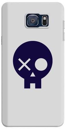 Snap Classic Series Skull Patch Printed Case Cover For Samsung Galaxy Note5 White/Blue