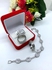 Diamond & Platinum Crystal Diamond Plated Sparkling Zirconia Wedding Ring Set + Bracelet For Undisputed Couples