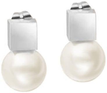 Alissa Rectangular Prism Pearl Dangle Earrings