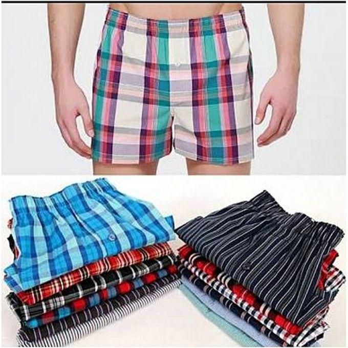 Fashion Boxer Shorts - 6 Pieces-Pure Cotton-(Colors may vary)