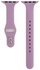 Thin Silicone Double Buckle Replacement Wrist Strap For Apple Watch 5/4 44mm - 3/2/1 42mm Lavender Purple