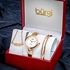 Burgi Womens Quartz Watch, Analog Display and Stainless Steel Strap BUR214RG-S