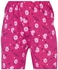 Notched Collared Printed Pyjama Set Dark Pink/Black