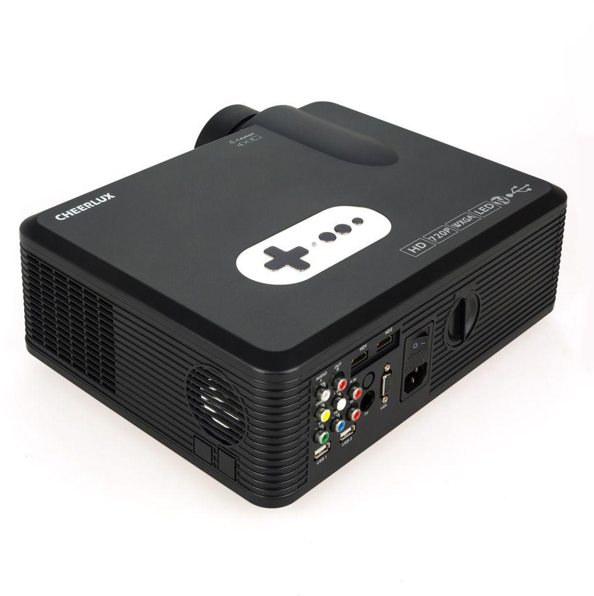 Cheerlux LED Projector With TV ATV AV VGA USB HDMI Interface   3000LM  Black