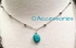 O Accessories Necklace Chain Silver _ Turquoise Stone