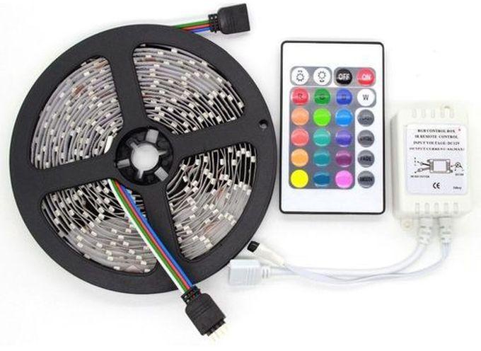 Non-Waterproof Flexible Rgb Multi Color - Ed Led Light Strip - 3528 With Remote Control Panel