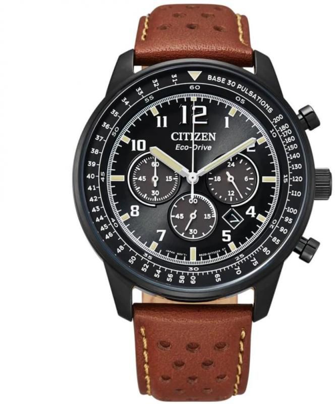 Citizen Eco-Drive Watch for Men Leather 45 mm CA4505-12E