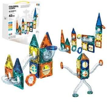 Magnetic Building Set for Kids - 42pcs Magnet Blocks Toys Learning Educational
