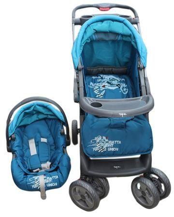 Generic 3 In 1 Baby Stroller Set- Blue