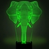 YKL WORLD مصباح وهمي ثلاثي الأبعاد إضاءة ليلية غرفة النوم ديكور 7 ألعاب تغيير اللون الفيل YKLLGT467