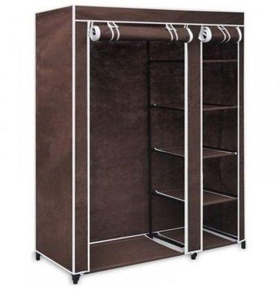 Universal Mobile Wardrobe With Wheels - (Brown)