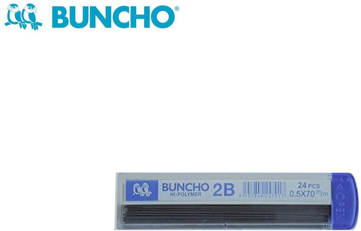 Buncho Hi-Polymer Lead 2B 0.5mm 24pcs (Pack of 12)
