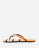 Quick Surf Wide Striped Slippers - Orange