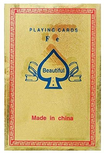 Playing cards set for unisex, multi color-multi size