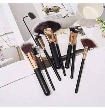 Make-Up Brushes Complete Set Of 8 High Quality Brushes,Cosmetic Brush Set. (black)