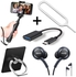 Selfie Stick For Smartphones+Ring+Type-C OTG Cable+Ejector Pin+AKG Earphones