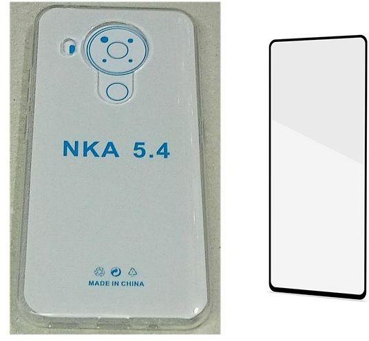 Phone Case & Glass Screen Protector For Nokia 5.4