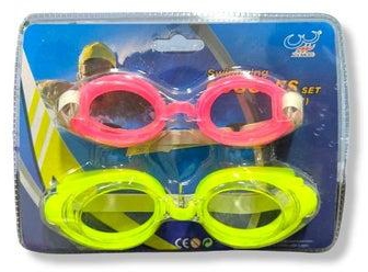 أزياء أطفال مقاومة للماء نظارات مضادة للسباحة - 2 في 1