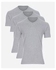 SL Apparel Bundle Of 3 V-Neck Short Sleeves Undershirt - Heather Grey