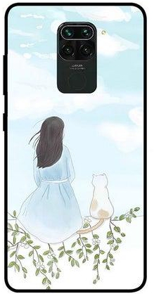 Protective Case Cover For Xiaomi Redmi Note 9 Just Sitting With Cat