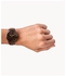 Analog Leather Wrist Watch FS5841 -44mm- Brown للرجال