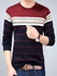 Men's Knitwear Cotton Blends O Neck Long Sleeve Stripe Lightweight Pullover