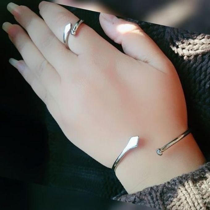 Handmade Arrow Set Of 2 Pcs Bracelet And Ring Set Women Silver Plated Jewelry