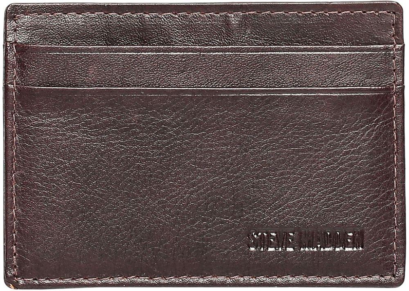 محفظة للبطاقات والهويات للرجال من ستيف ميديل، جلد، بني، N80039