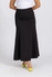 Esla Back Zipper Plain Skirt - Black