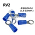 E-trimas Insulated Ring Terminal Lug Wire Connection Clip - 10PCS (Blue)