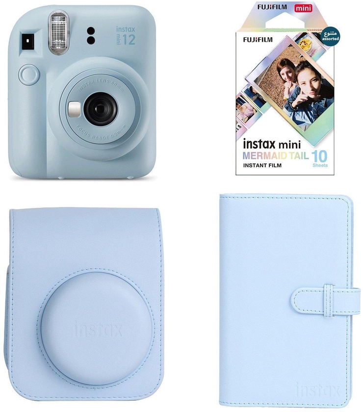 FUJIFILM, INSTAX Mini 12 Instant Film Camera, Gift box, Pastel Blue