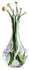 Glass Flowers Bottle Vase Transparent 3.5x17cm