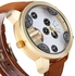 Shiweibao A3132-5 Man Quartz Watch Dual Time Decorative Sub-dials  Leather Band