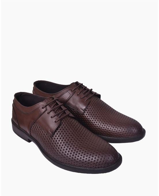 Town Team Casual Oxford Leather Shoes - Brown