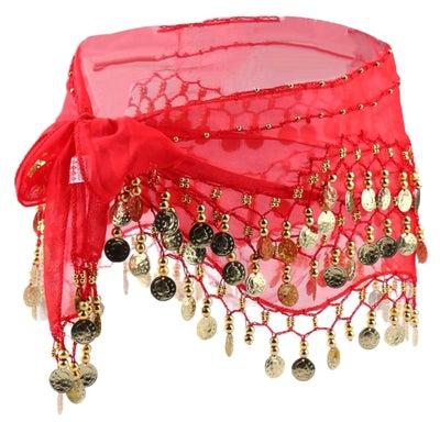 Belly Dance Hip Scarf Waist Belt With Gold Coins Suitable For Girls