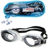Anti-fog swimming goggles with earplugs, black