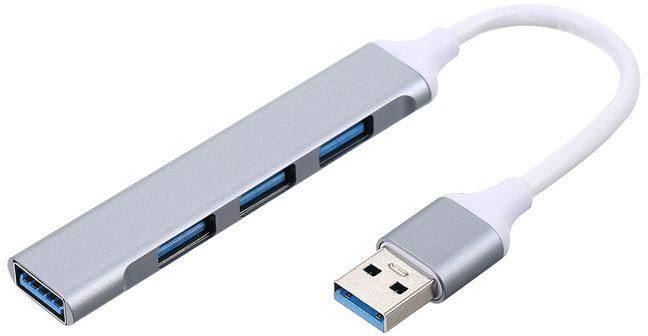 Portable USB Hub USB Adapter 4-in-1 Aluminum Alloy Hub With