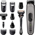 Get Braun MGK7320 All-in-one trimmer, 10-in-1 trimmer, 8 attachments, and Gillette ProGlide Razor - Silver Black with best offers | Raneen.com