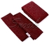 Snooze Flat Jakared Microfiber Bed Sheet - Dark Red (flowery Design) 220*240 Cm + Free 2 Pillowcases