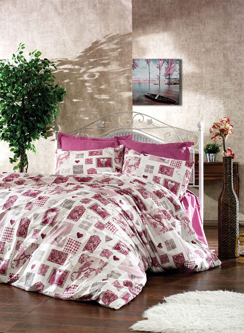 100% Cotton Sheet Set / Made in Turkey Pink / Floral Pattern