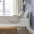 LEIRVIK Bed frame, white/Lindbåden, 140x200 cm - IKEA